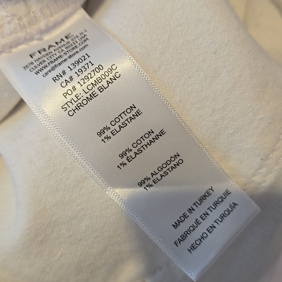 Frame cropped jeans, white/silver patina finish, size 28 - Picture 6 of 6